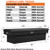 Buyers Products 1739455 13x20x63 Inch Textured Matte Black Diamond Tread Aluminum Crossover Truck Tool Box