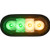 Buyers Products SL62AG 6 Inch LED Oval Strobe Light with Amber/Green LEDs and Clear Lens