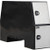 Buyers Products BP855524BSST 55x24x85 Inch Black Steel Backpack Truck Box with Stainless Steel Doors - 9.1 Inch Offset Floor