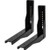 Buyers Products 1701018 Pro Series Gloss Black Heavy Duty Steel Mounting Brackets, For Use With 18x18 Underbody Truck Boxes