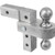 Buyers Products 1802800 Adjustable Dual Ball Hitch with Chrome Towing Balls for 2 Inch Hitch Receivers