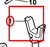Challenger CH-45 Fork, Short (3" Opening) - diagram close-up