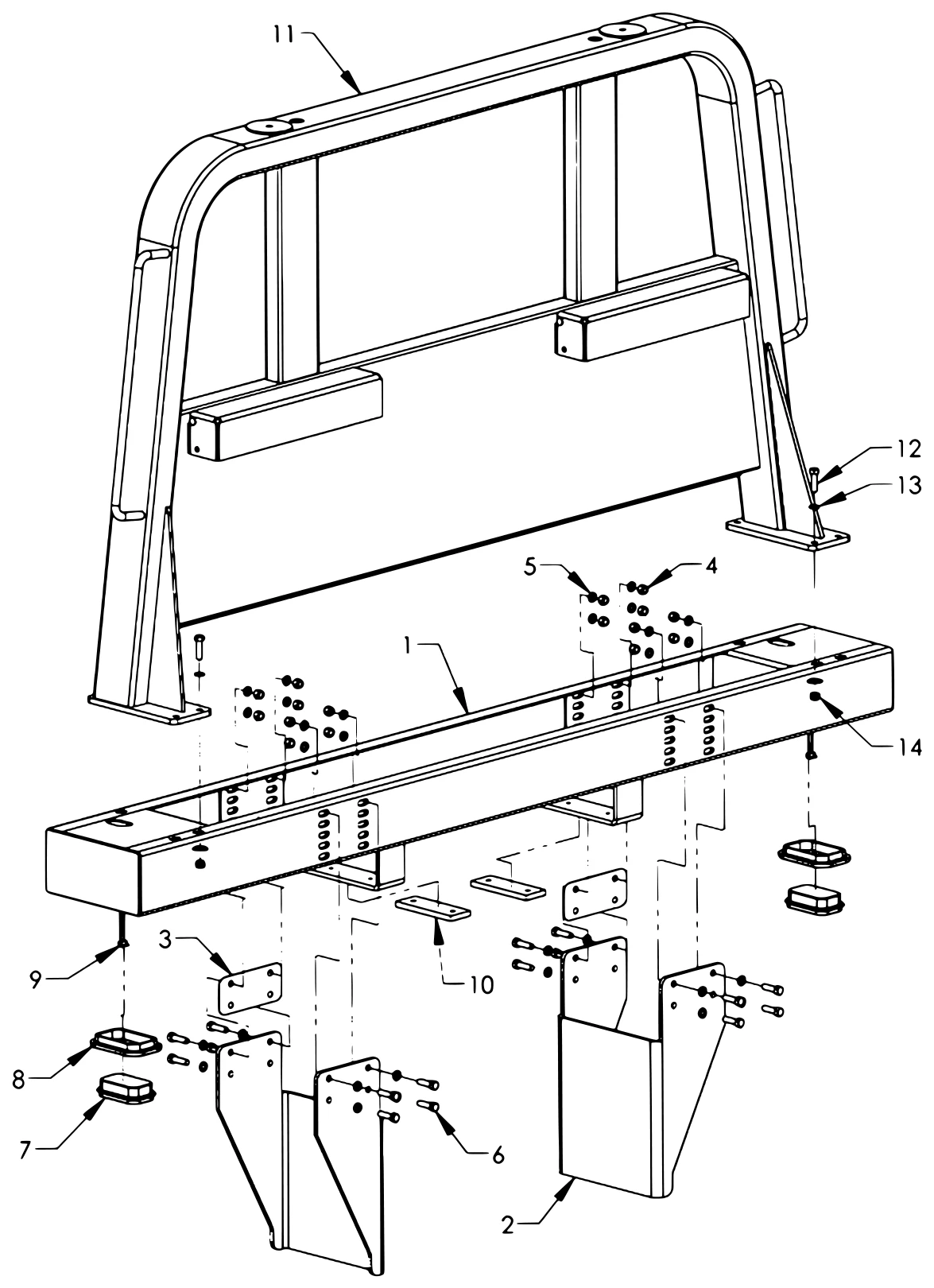 Century Series 10 Gen 2 Frame Mounted Pylon - 0940456-096 & 0940456-102 - Conventional Base Assembly diagram