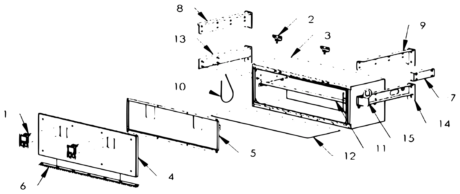Century Series 10 Gen 2 49" Aluminum Series 10 Toolbox - 378000 - Toolbox/Fuel Fill Mounting Brackets diagram