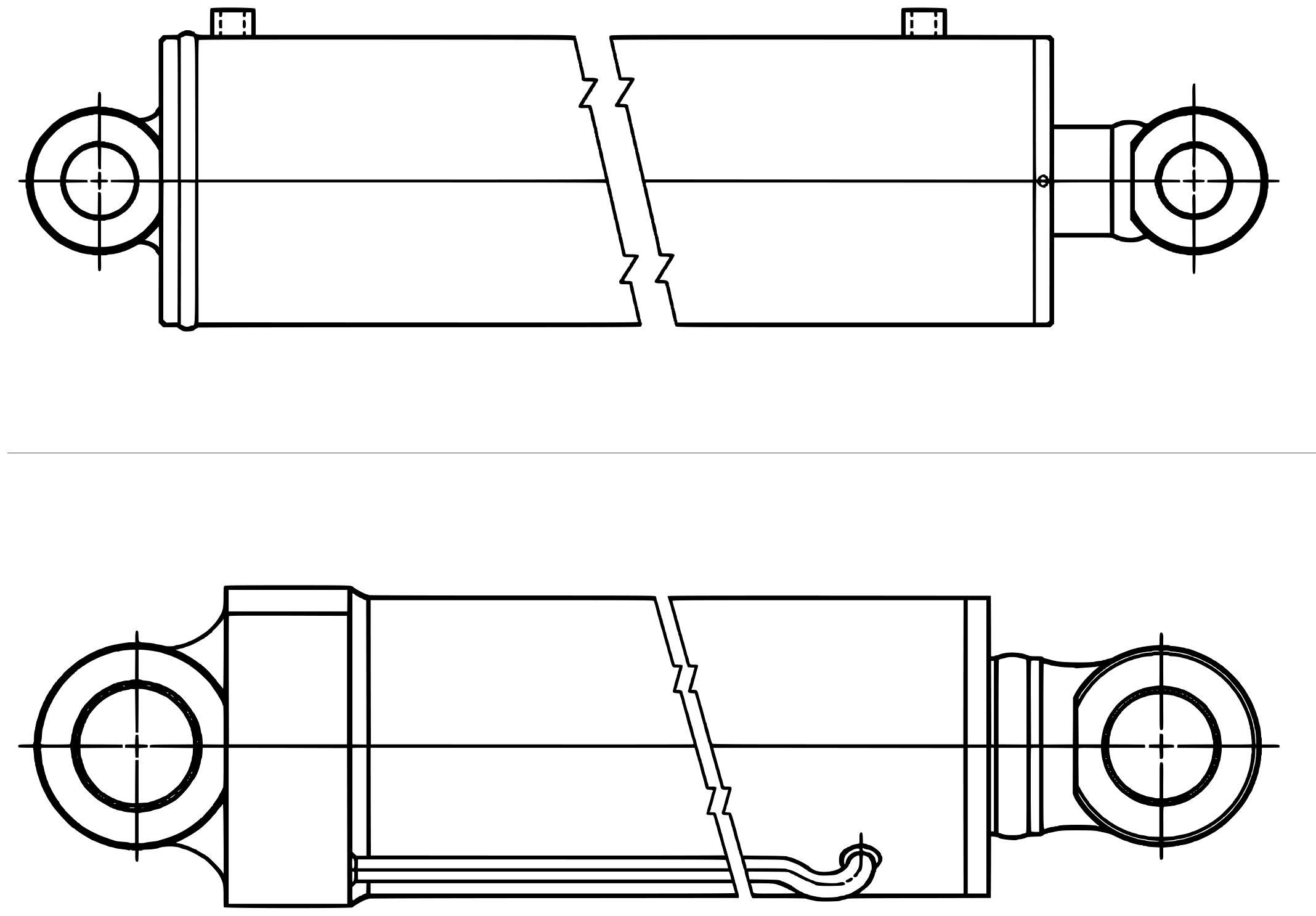 Century 1060S SDU2 (2000 manual) Hydraulic Cylinders - Wrecker diagram