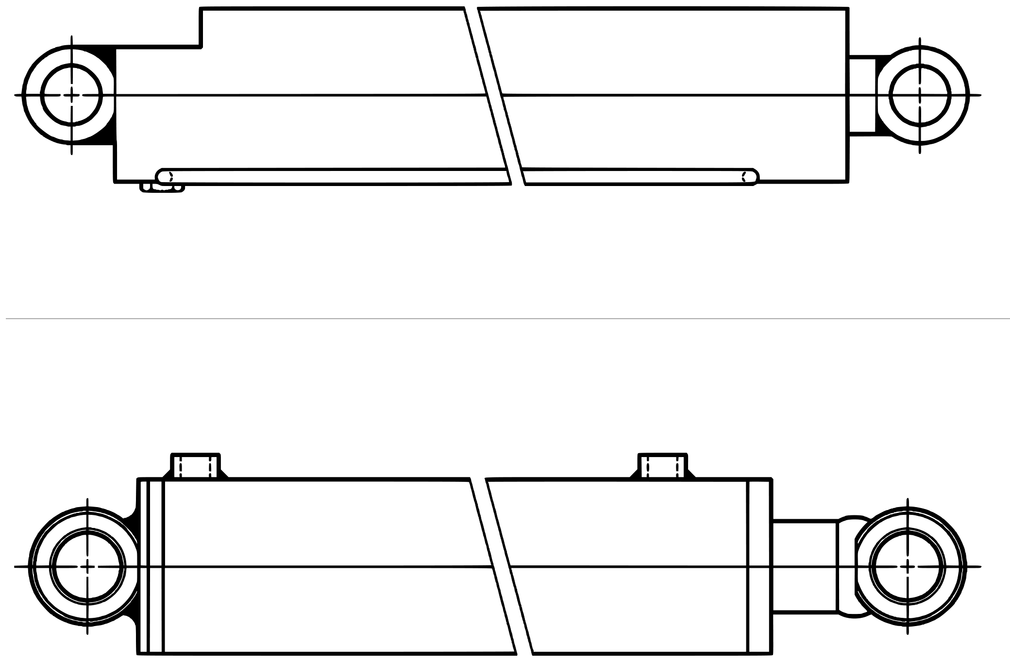 Century 1060S SDU2 (2000 manual) Hydraulic Cylinders - Front Outriggers diagram