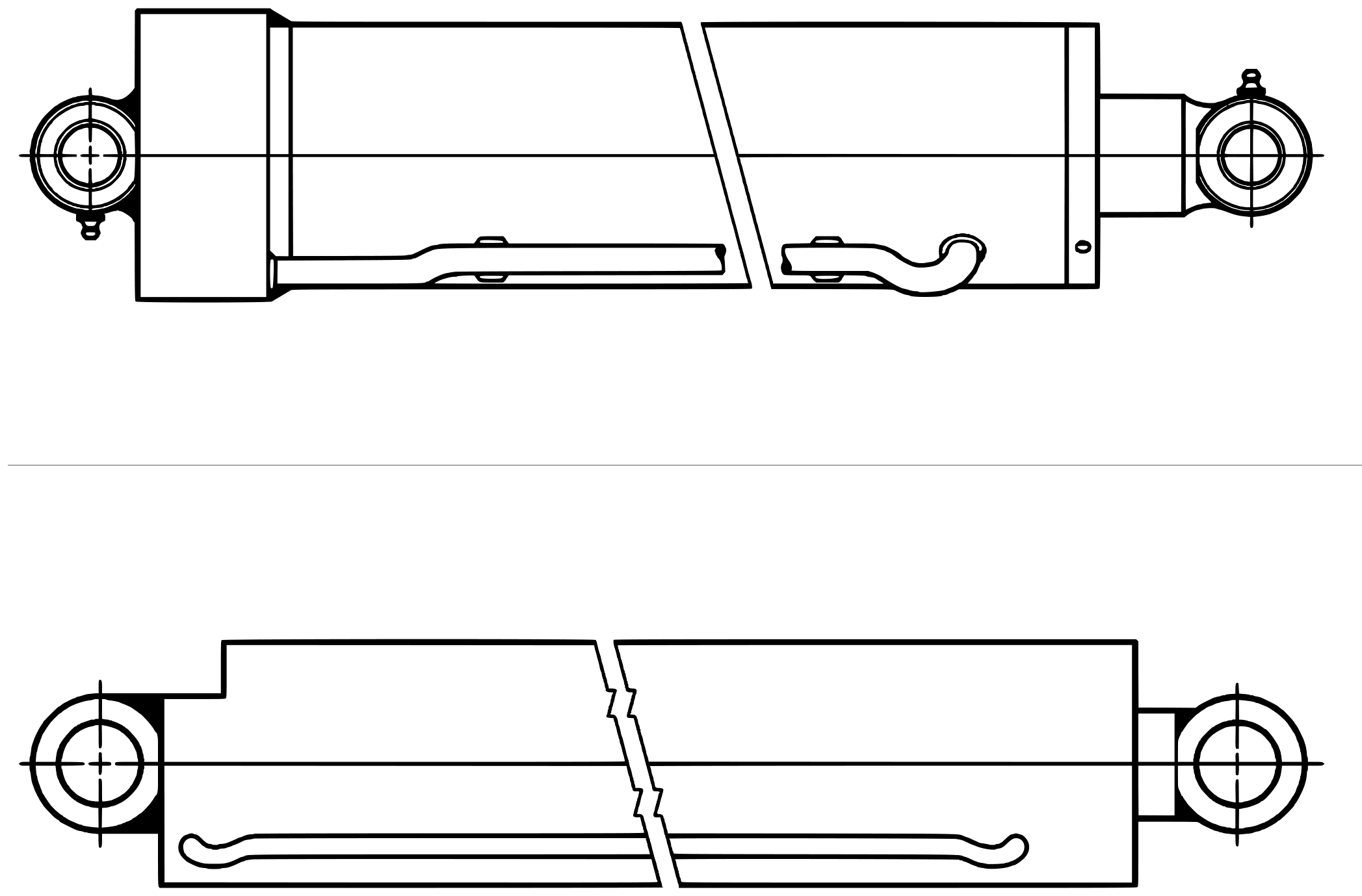 Century 1060S SDU2 (2000 manual) Hydraulic Cylinders - Rear Outriggers diagram