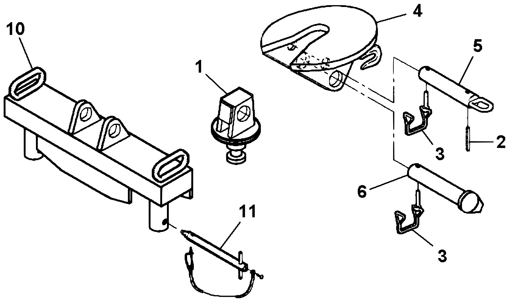Challenger CH-45 King Pin Adapter diagram