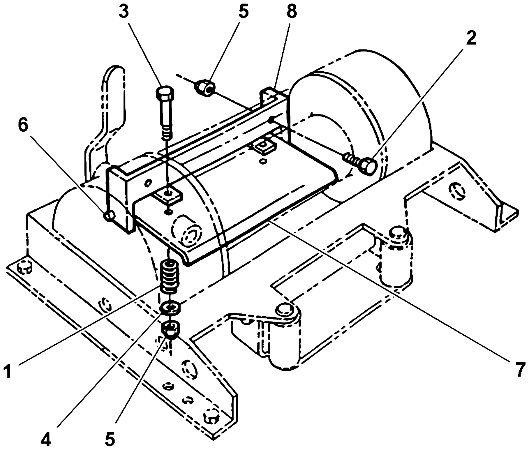 Century Series 10 Gen 1 (2001) Cable Tensioner Assembly (Standard 4-Ton Winch) diagram