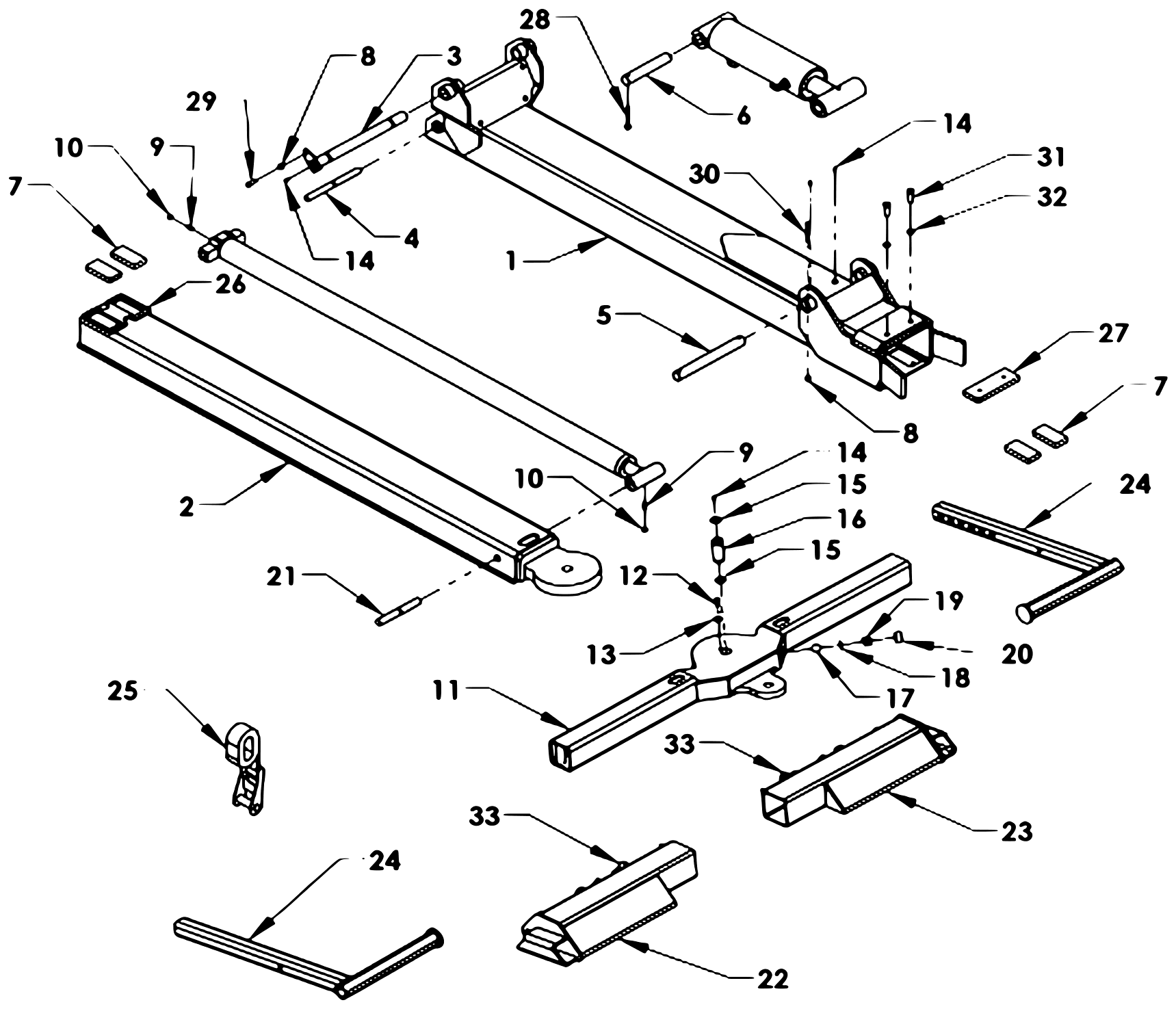 Century Series 10 Gen 1 (2005) Wheel Lift & Slide-In Tire Restraint Assembly diagram