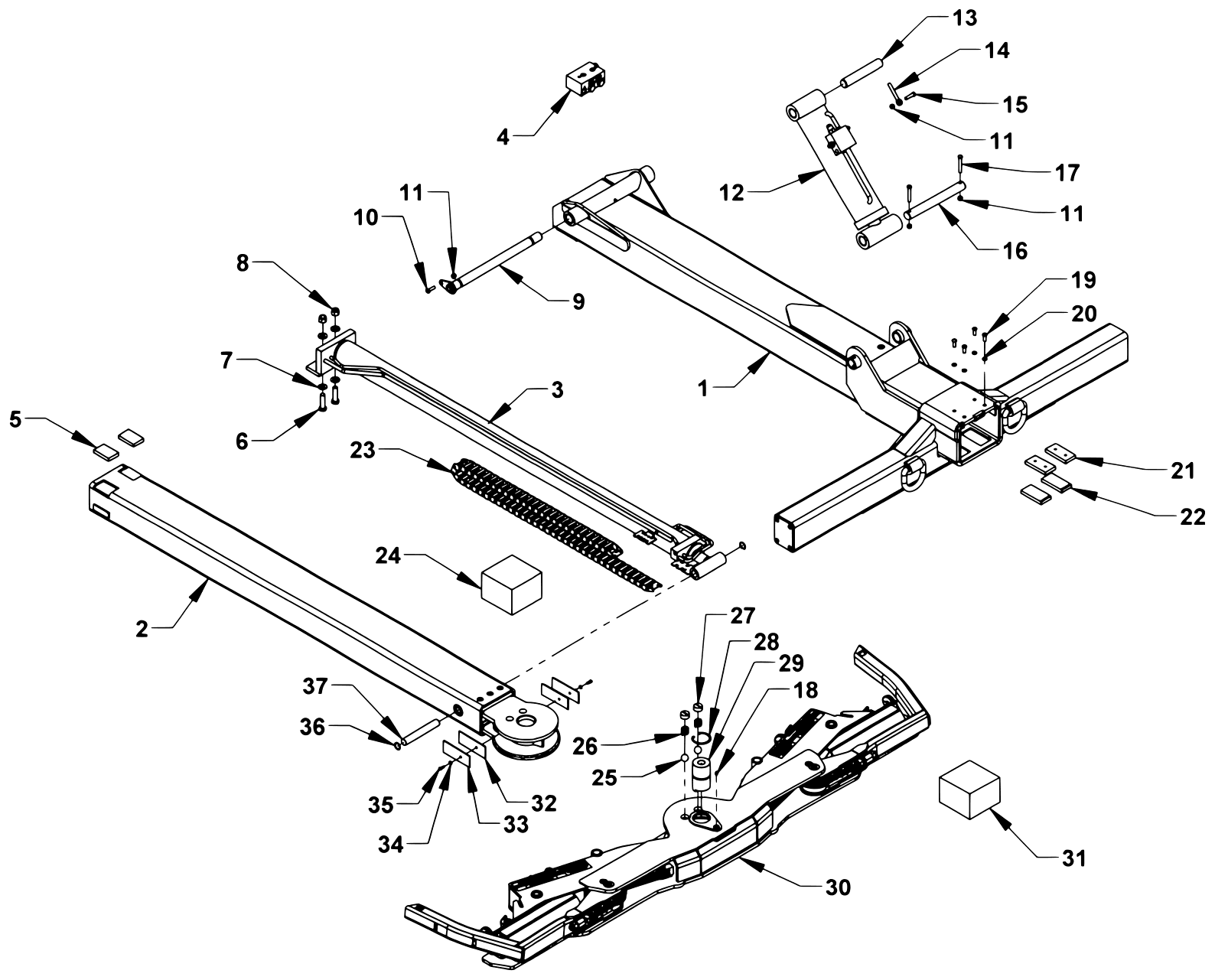 Chevron Series 10 Gen II Autogrip Dock Stabilizer Wheel Lift diagram