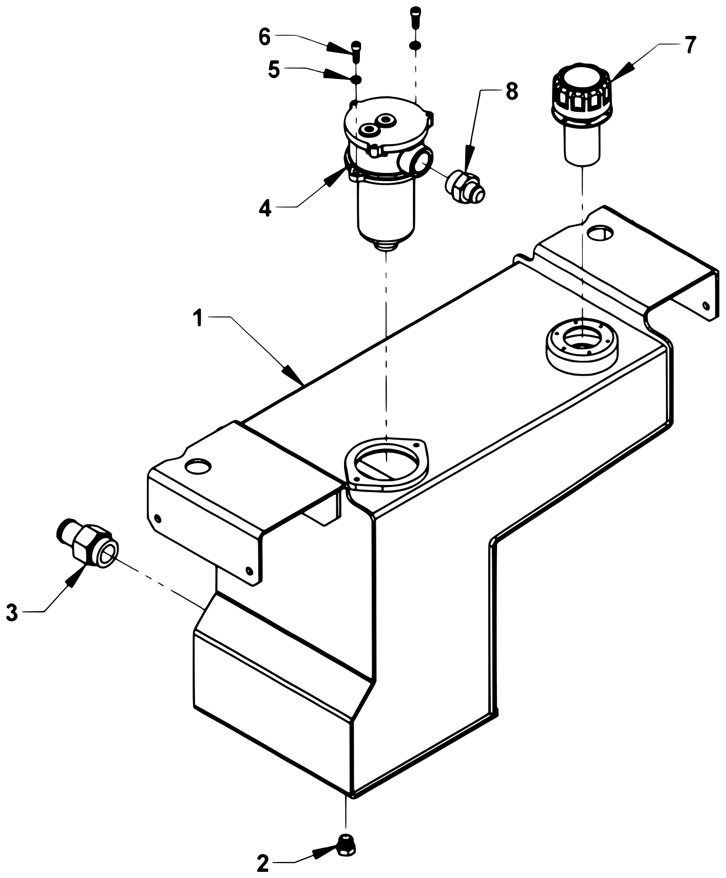 Chevron Series 10 Gen II 12 Gal. Oil Reservoir Group - 09018450 - 2021 Ford F600 diagram