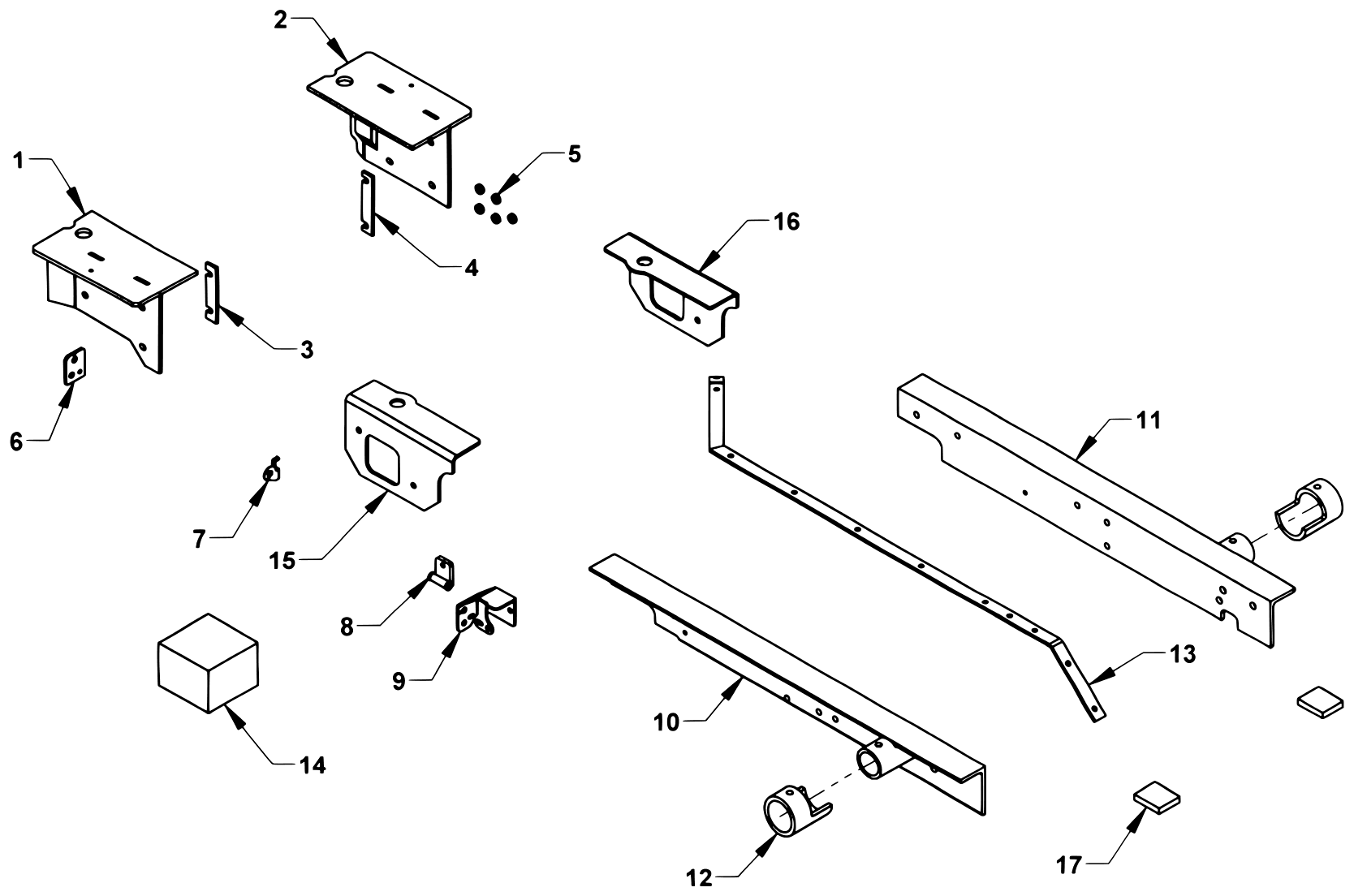 Chevron Series 10 Gen II 2021 Ford F600 Frame Reinforcements - Pre-Installation Kit - 09018451 diagram