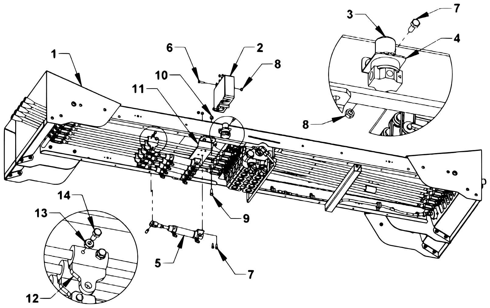 Century Series 12 Gen II Remote Air Cylinders 6-Spool diagram