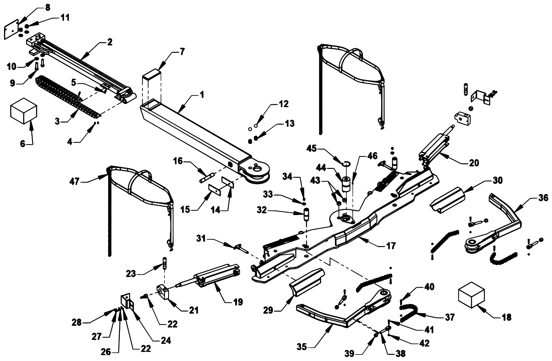 Chevron Renegade 408V&T Wheel Lift Components (Autogrip) diagram