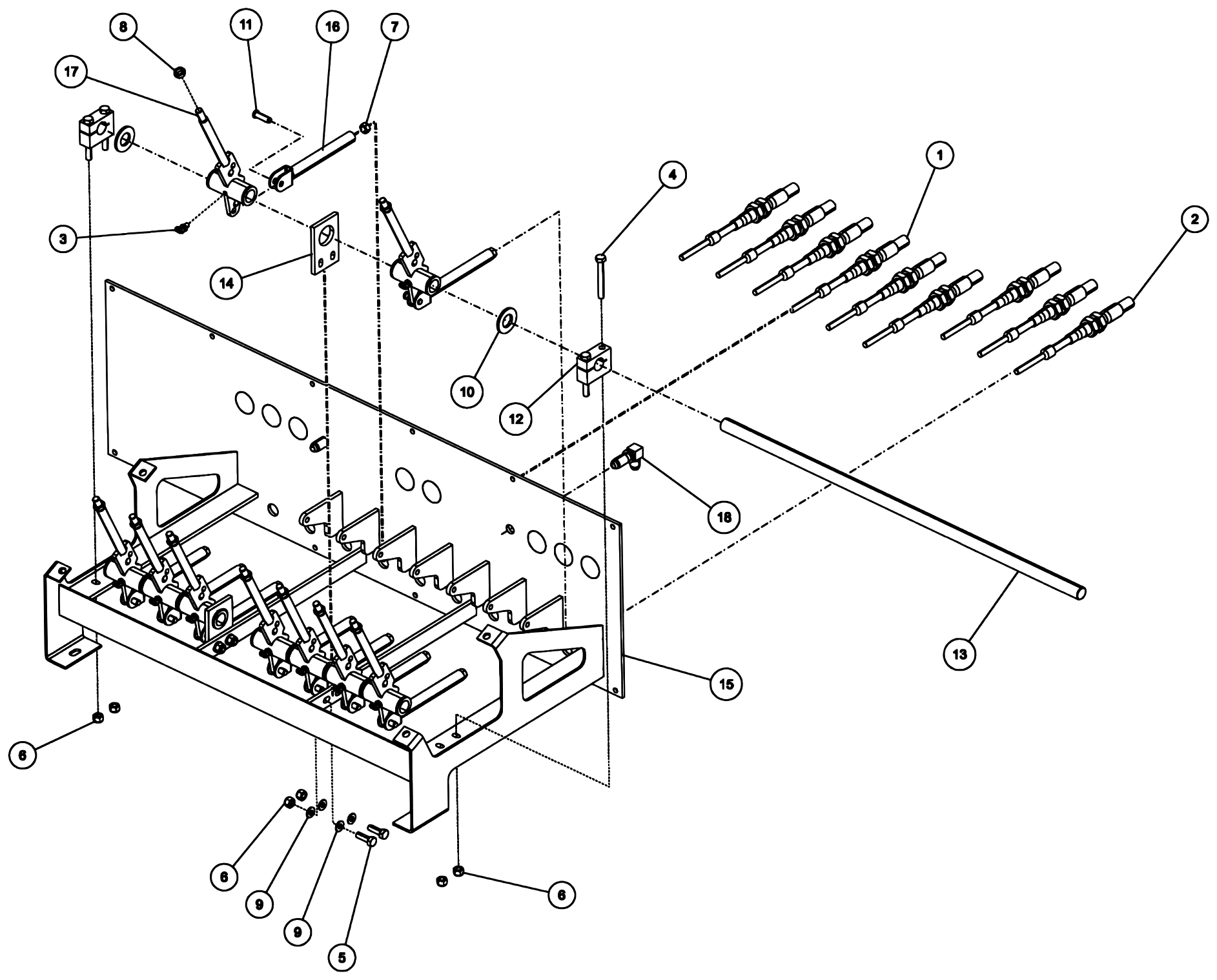 Century 4024 / T2 Control Assembly (9 Handle) (0907893) diagram