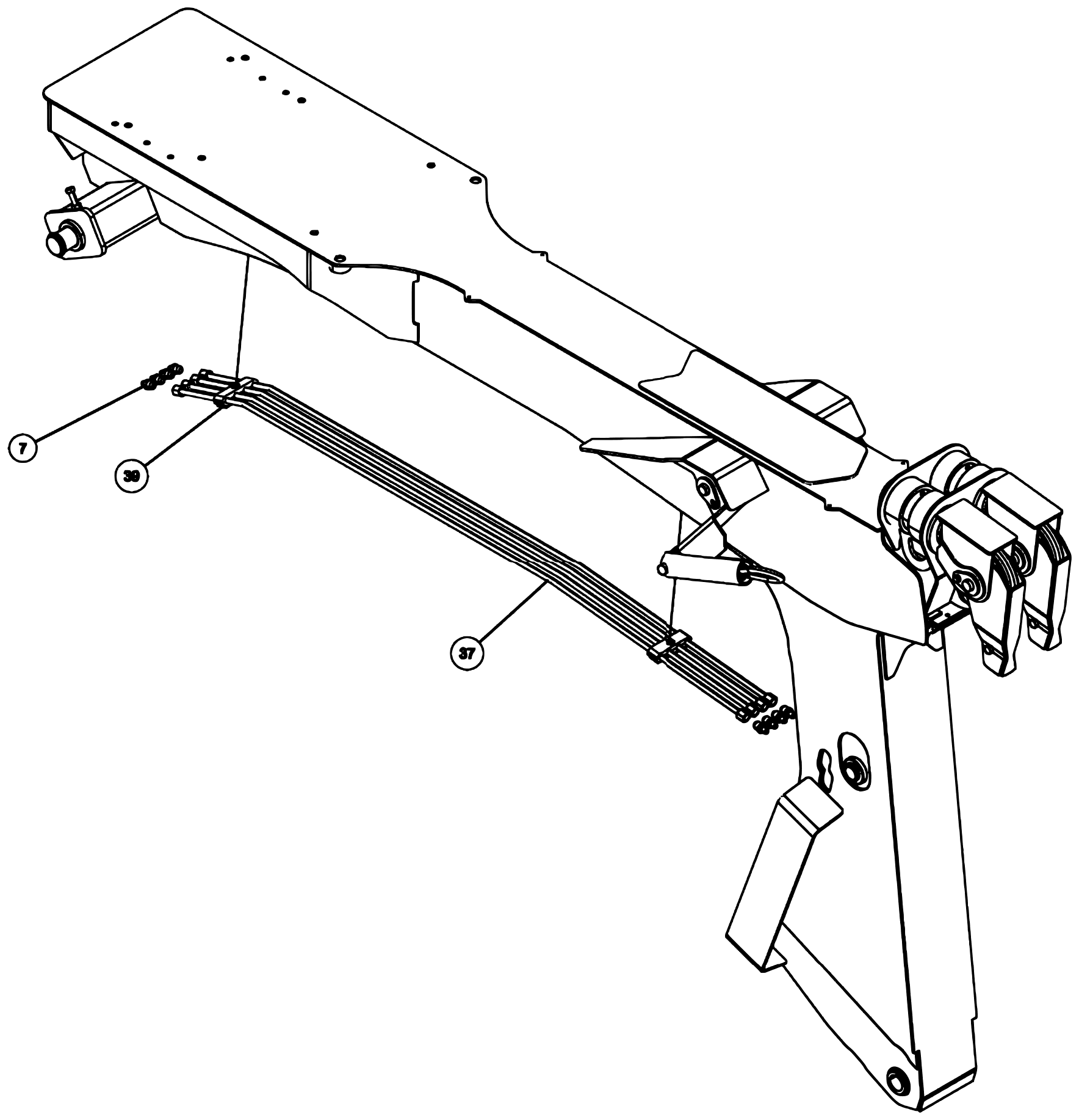 Vulcan V-30 Gen 2 (2022) 0911730, 3212/V30 Long Tower Boom Assembly – View 1 of 6 diagram (view 3 of 6)
