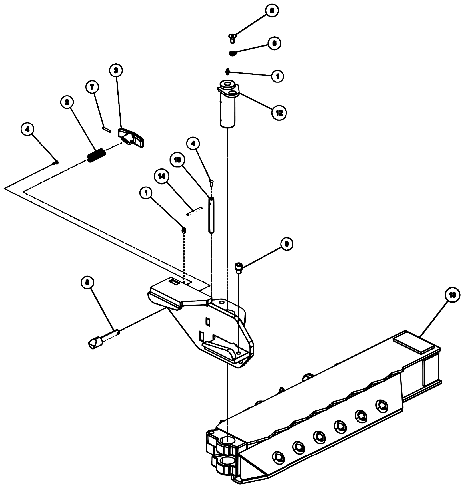 Vulcan V-30 Gen 2 (2022) 0910320, LH Pivot Crosstube diagram