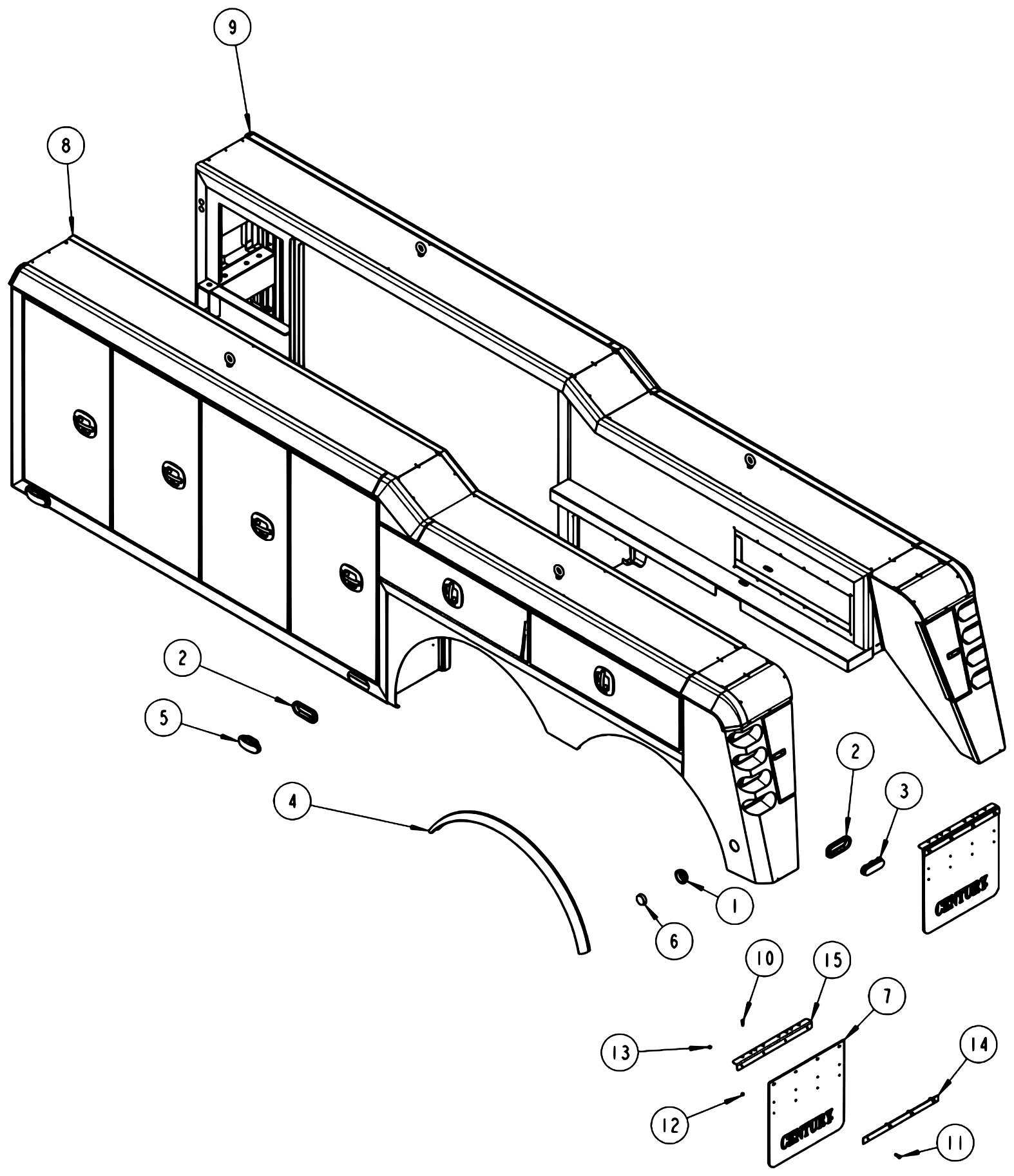 Century 5130 & 5230 (2011 manual) 5230 Body Assembly diagram