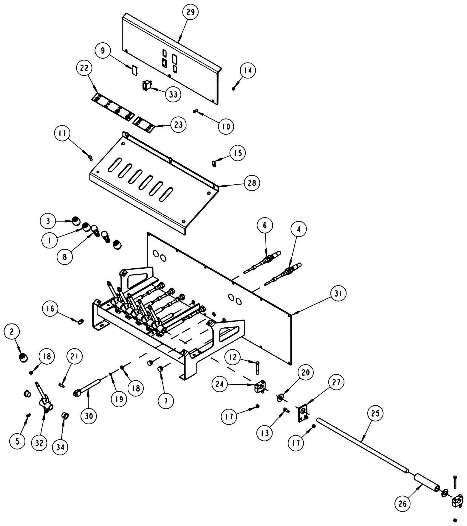 Century 5130 & 5230 (2011 manual) Right Control Assembly (Optional) diagram