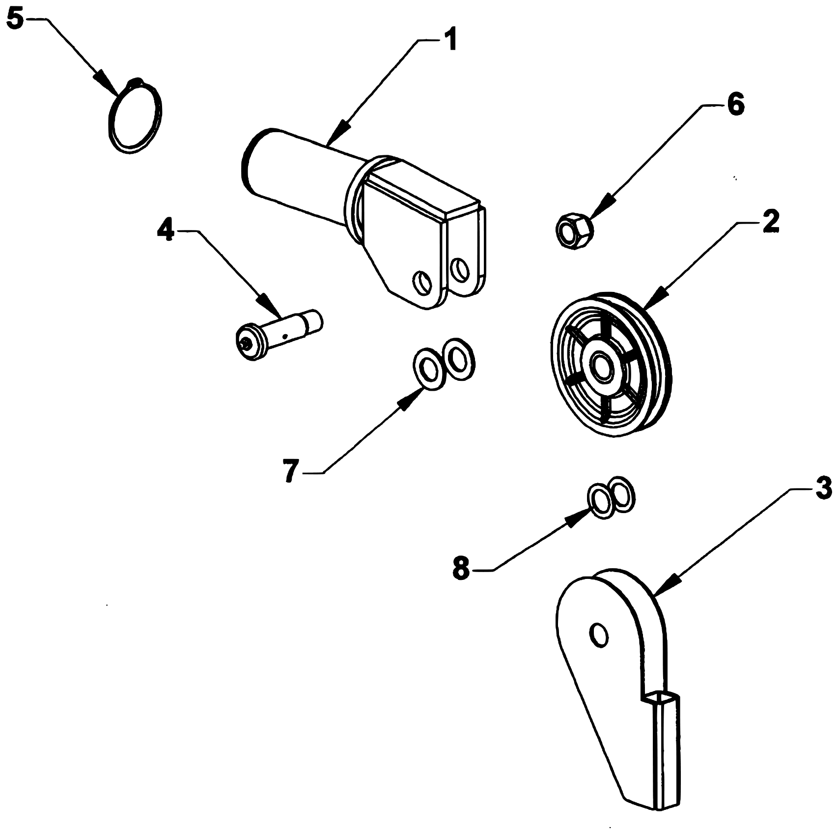 Chevron 408 / 410 / 512 Series (2016 manual) 5 Series Boom End Swivel diagram