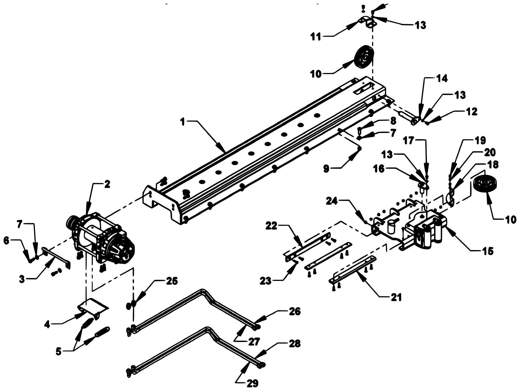 Century Series 16 Gen 2 (2025 manual) Manual Slidewinder (Long Track) diagram