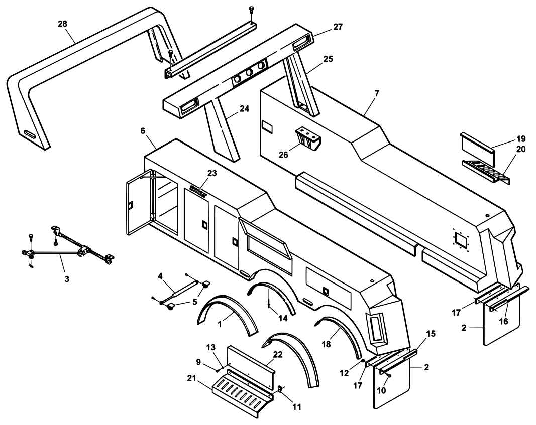 Century 5030T / T3 (1999 manual) Body Assembly diagram
