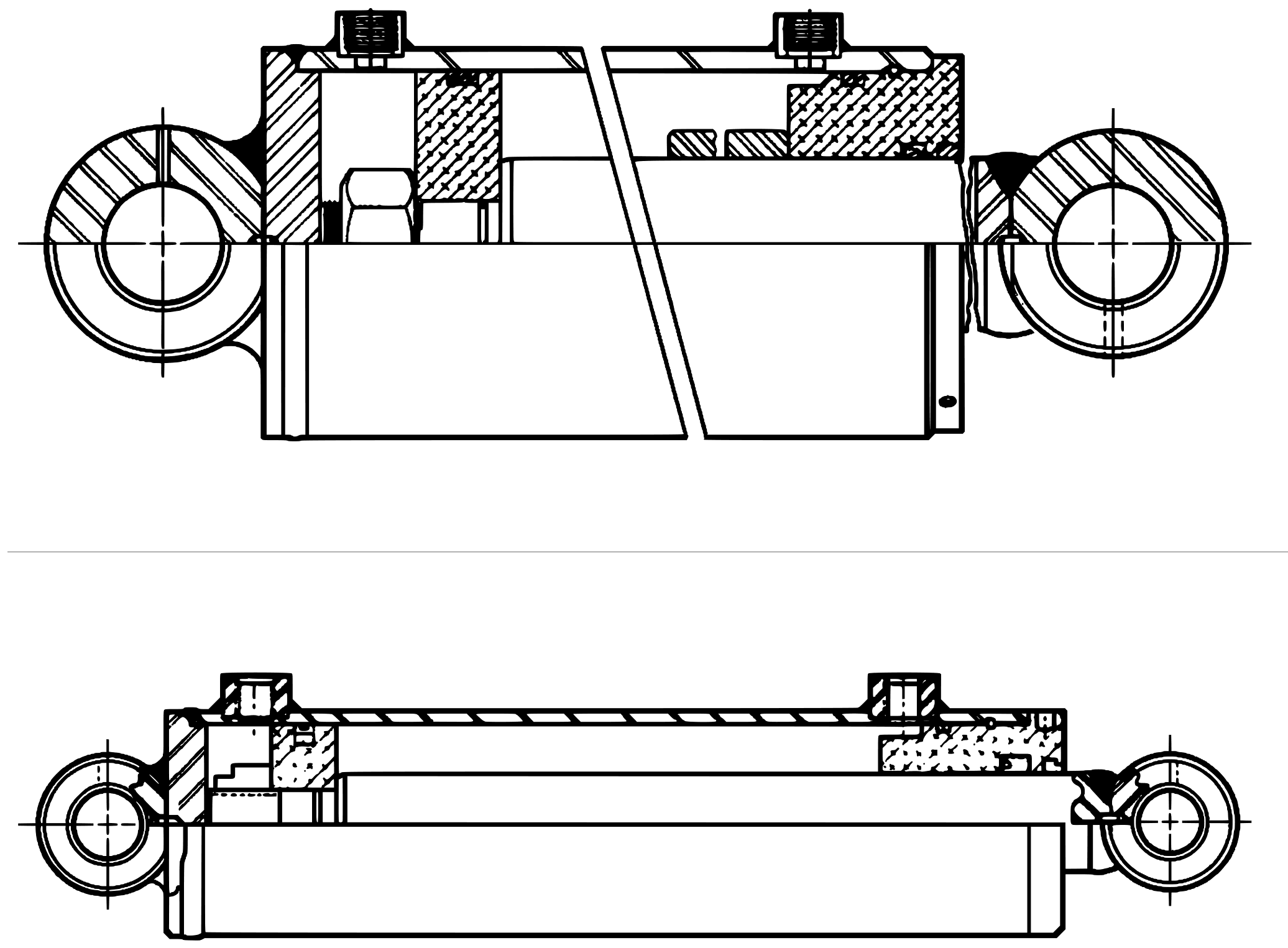 Century 5030T / T3 (1999 manual) Hydraulic Cylinders - Boom Elevation, Underlift Fold & Boom Extension diagram