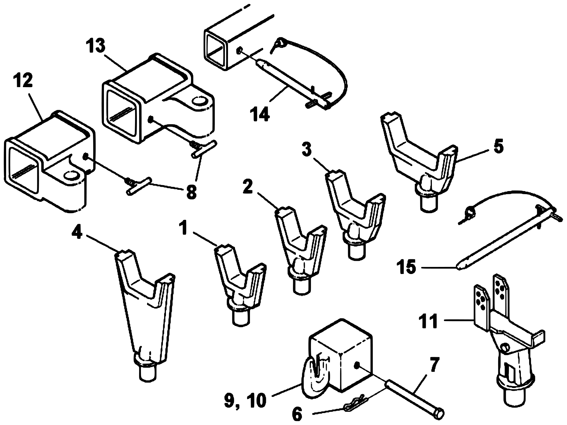 Century 5030T / T3 (1999 manual) Lift Adapters diagram