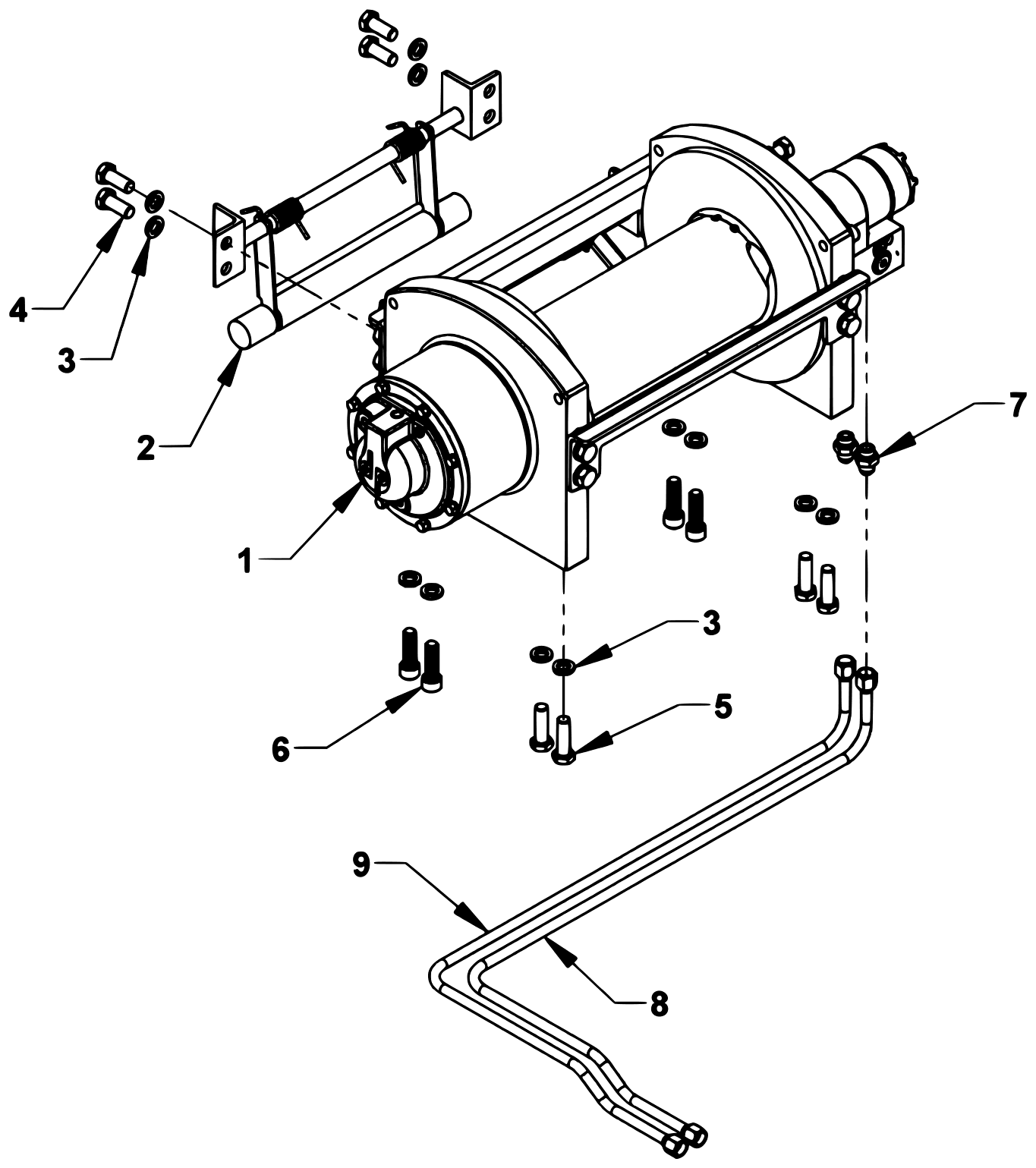 Chevron Series 20 LCG Gen 2 (2025 manual) DP 20K Planetary Winch diagram