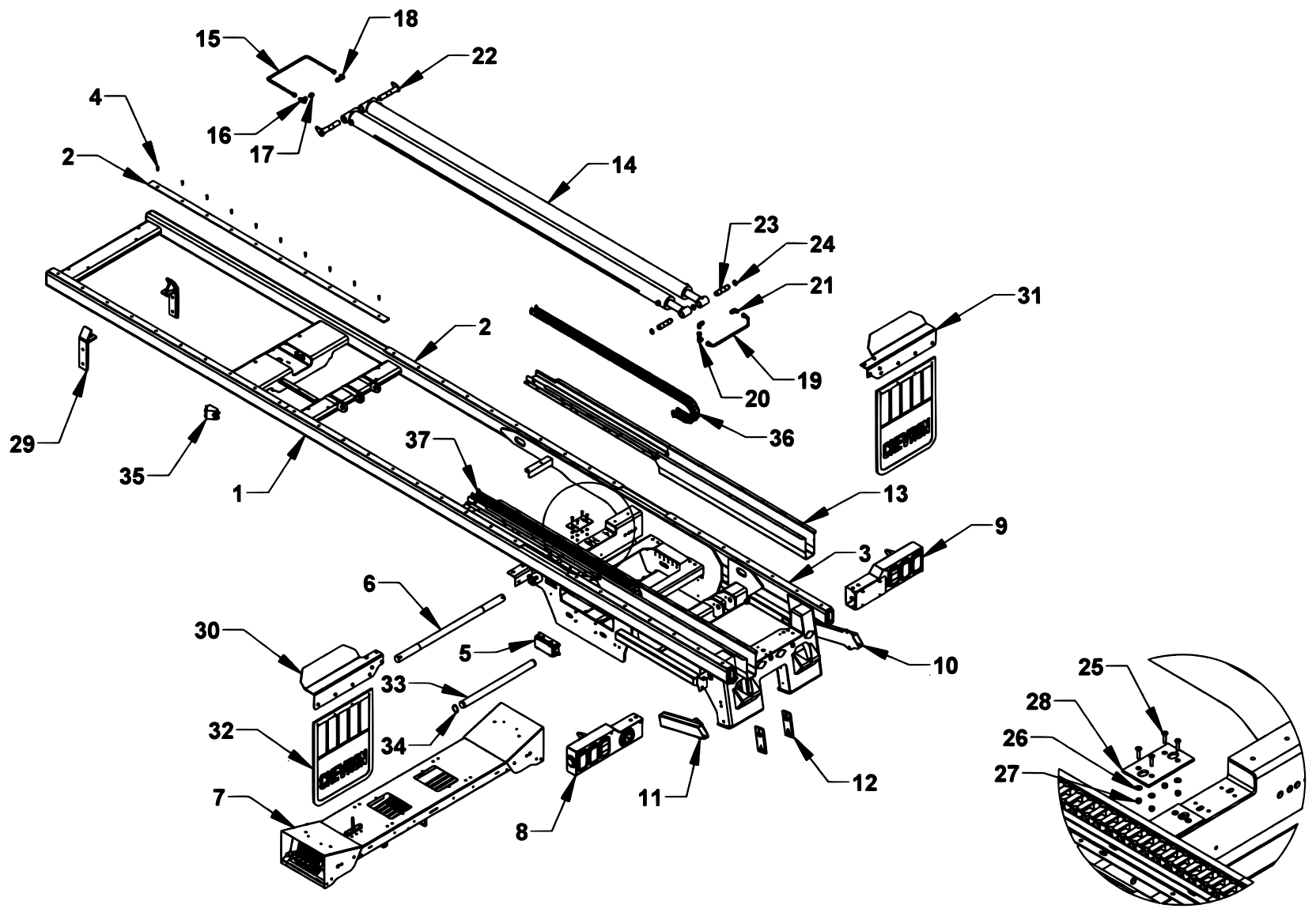 Chevron Series 20 LCG Gen 2 (2025 manual) Series 20 LCG GEN2 Subframe Assembly diagram