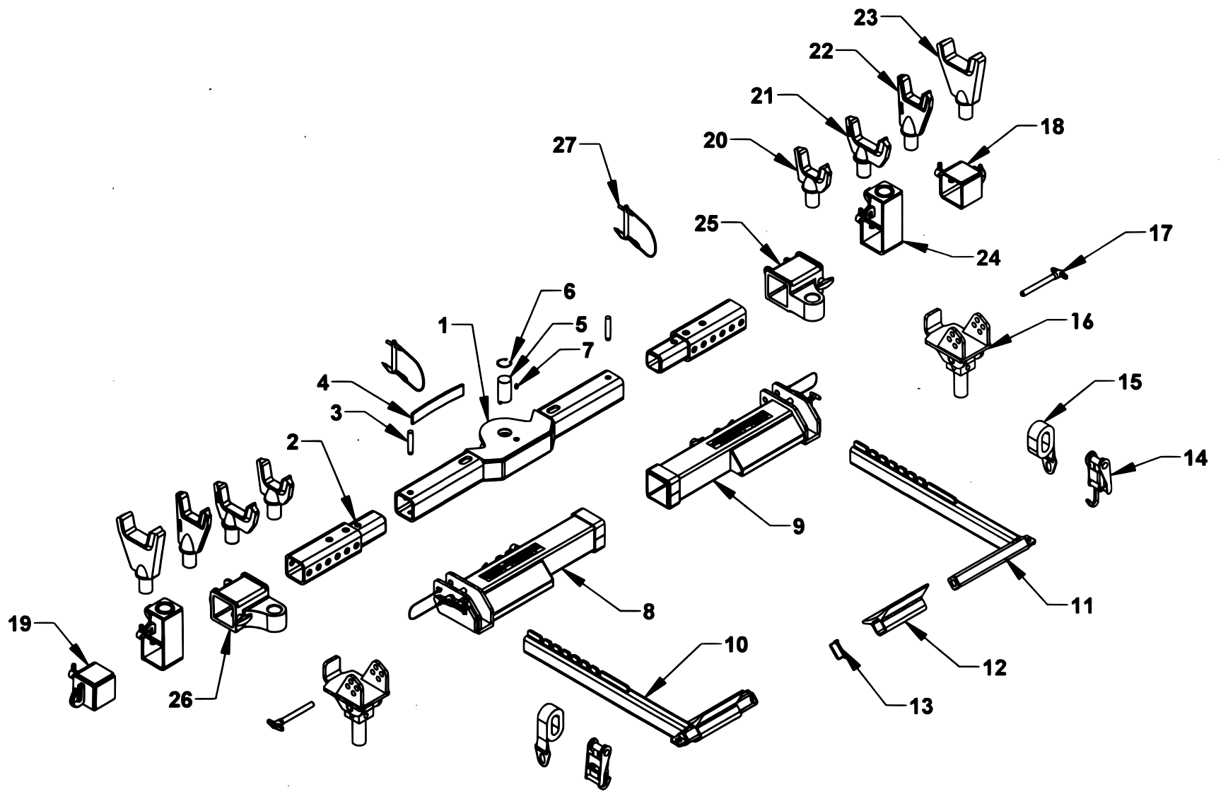 Chevron Series 20 LCG Gen 2 (2025 manual) 6K/10K Carrier Underlift Attachments diagram