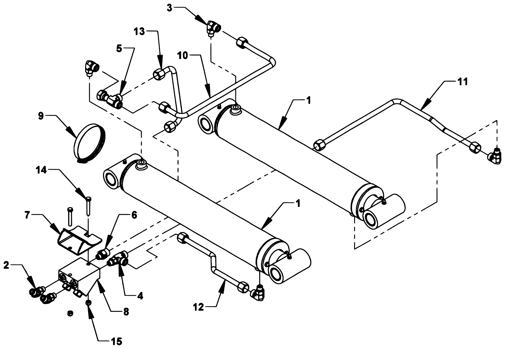 Chevron Series 20 LCG Gen 2 (2025 manual) 6K Underlift Cylinder Fluid Tube Group diagram