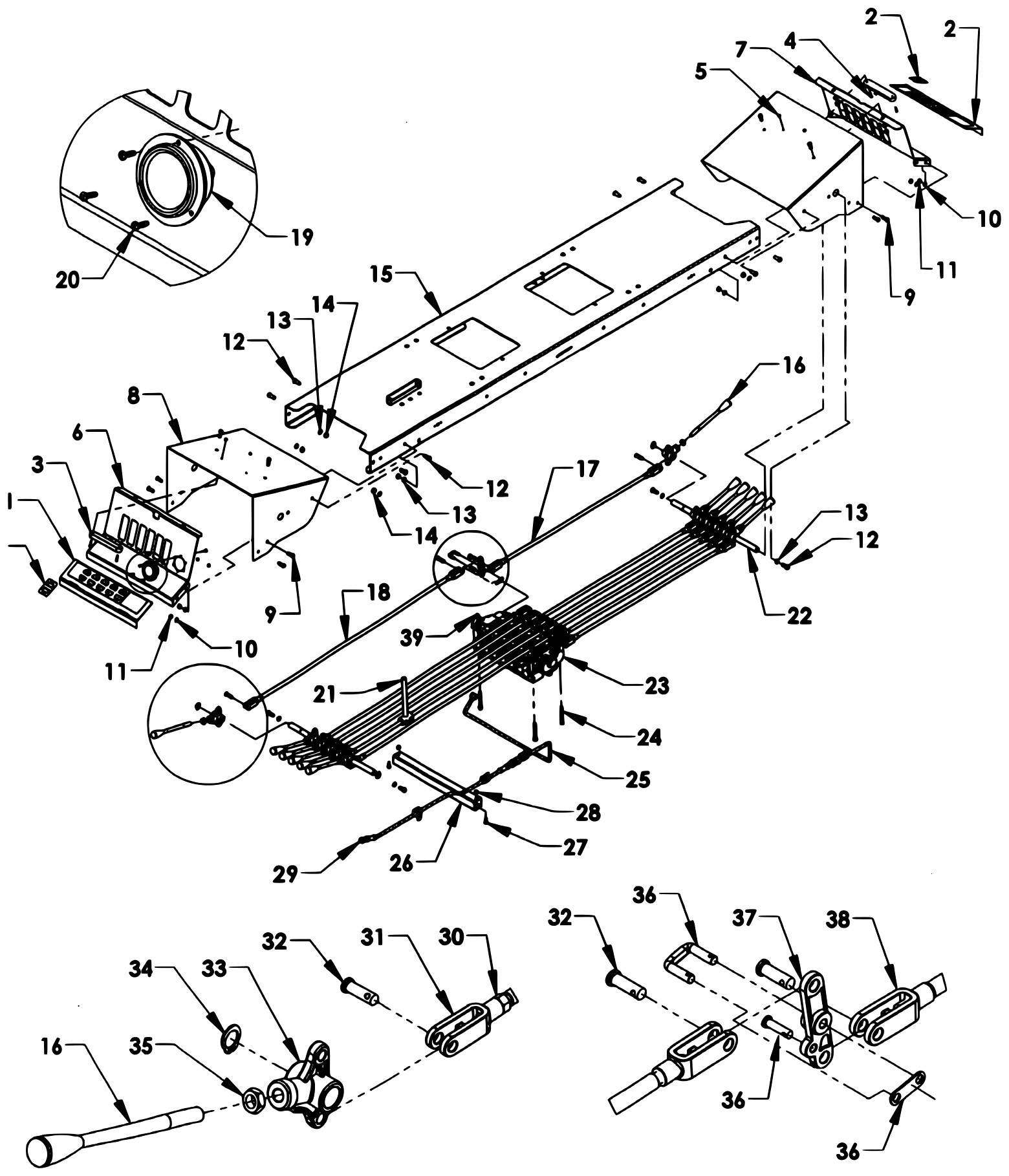 Chevron Series 20 LCG Gen 2 (2025 manual) 6-Spool Control Station diagram