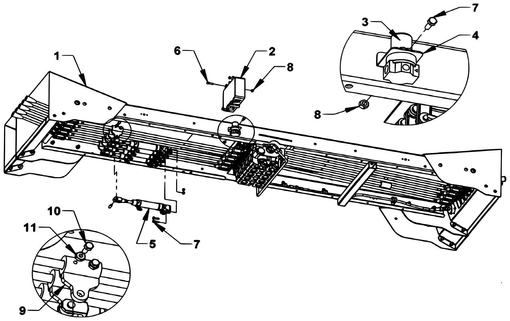 Chevron Series 20 LCG Gen 2 (2025 manual) Remote Air Cylinders 6-Spool diagram