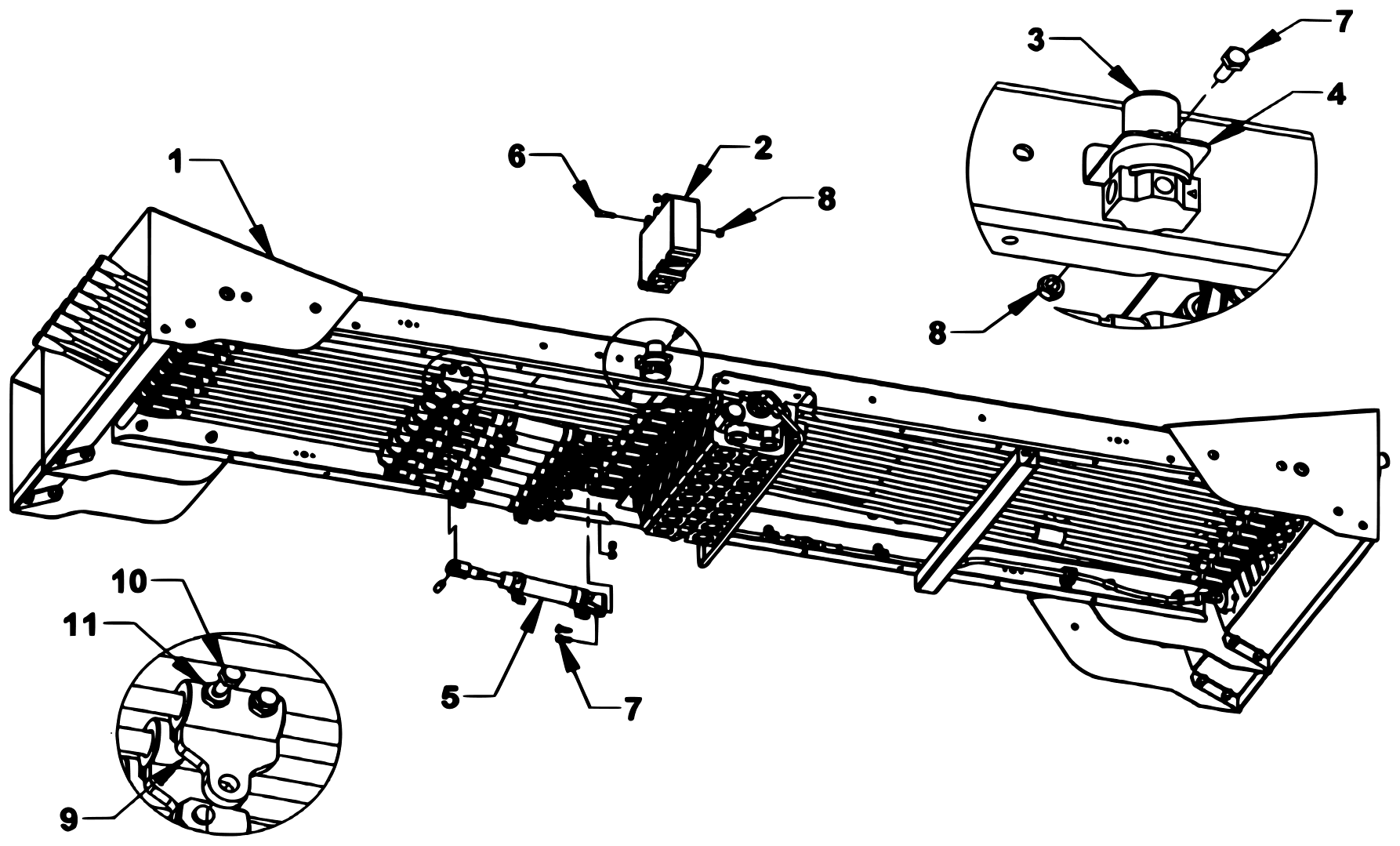 Chevron Series 20 LCG Gen 2 (2025 manual) Remote Air Cylinders 9-Spool diagram
