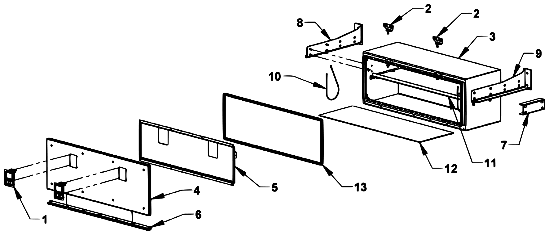 Chevron Series 20 LCG Gen 2 (2025 manual) 49" Aluminum Toolbox - 378000 diagram