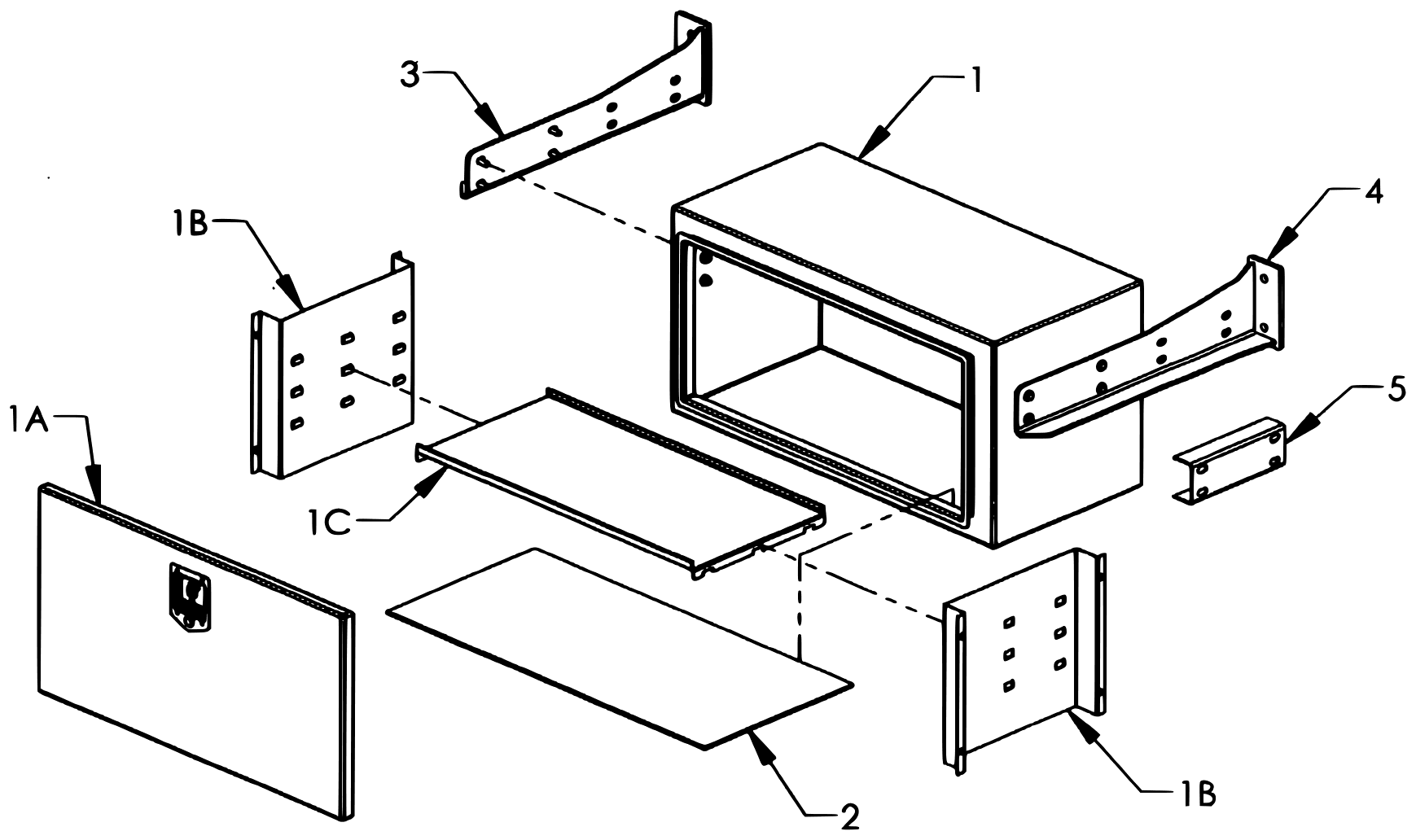 Chevron Series 20 LCG Gen 2 (2025 manual) 36" Steel Toolbox LCG - 174016021 diagram