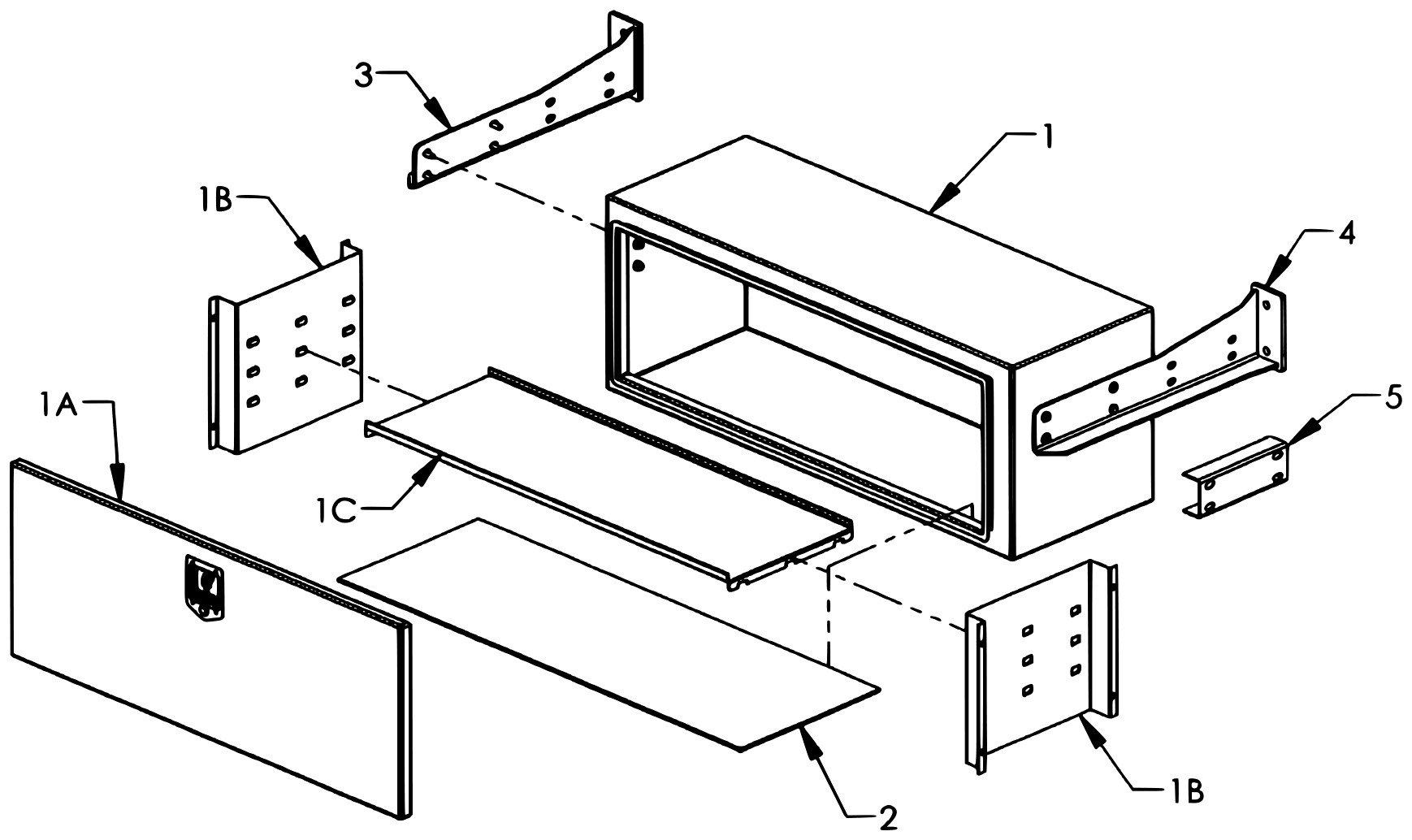 Chevron Series 20 LCG Gen 2 (2025 manual) 48" Steel Toolbox LCG - 174016022 diagram