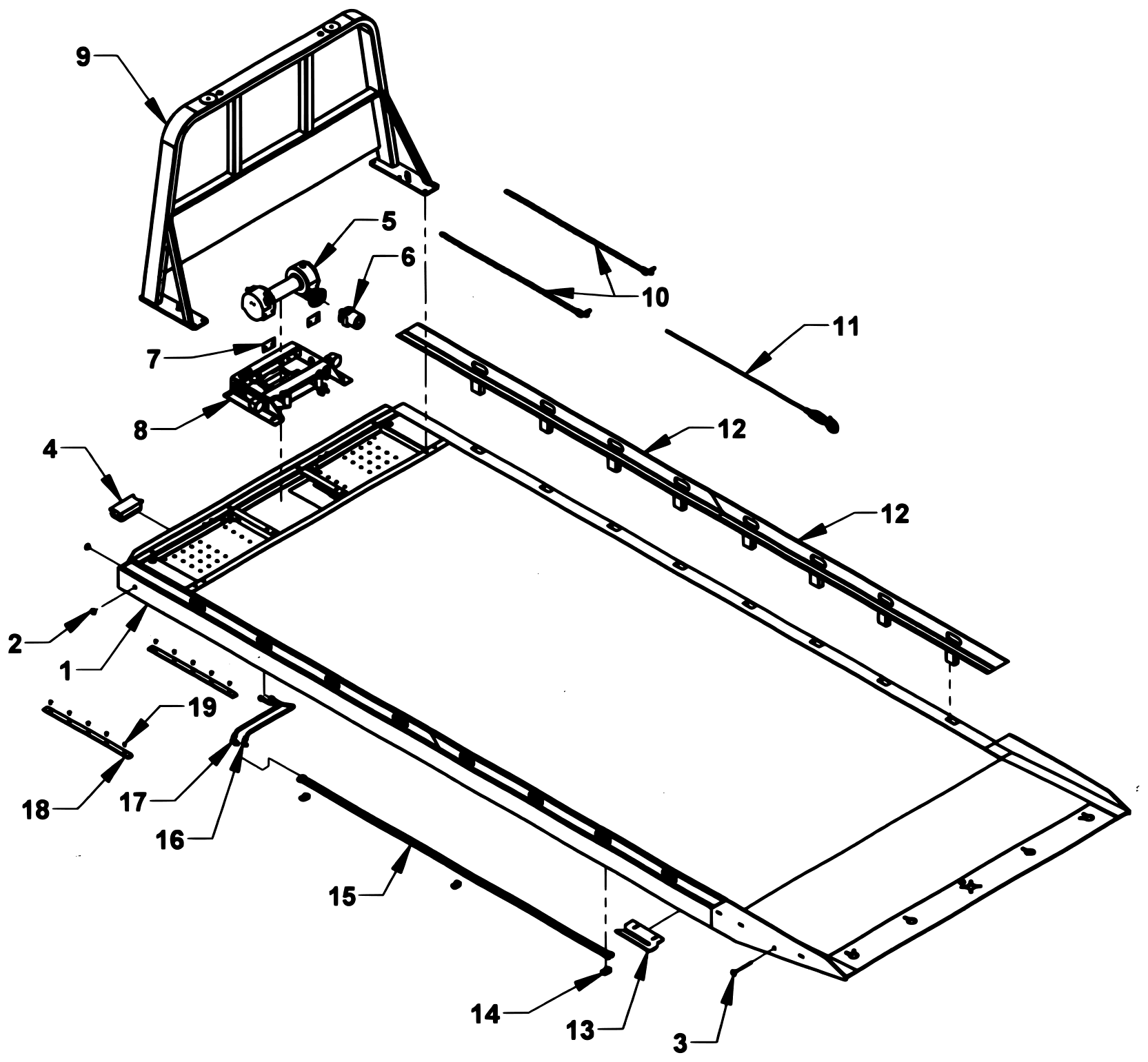 Vulcan Series 10 Gen 2 (2025 manual) Steel Bed Assembly - Blade Sides - Gen 2 Series 10 SST diagram