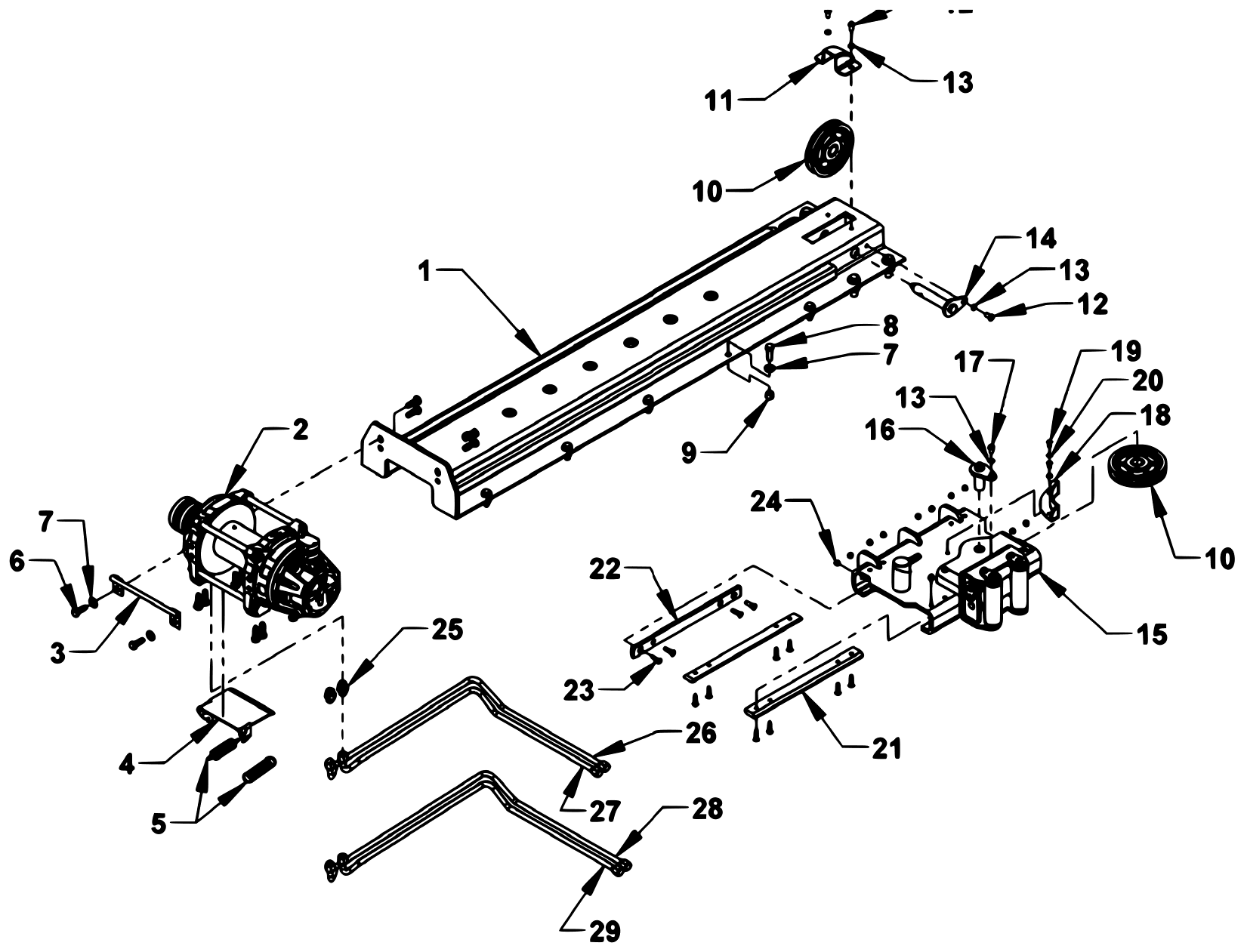 Vulcan Series 10 Gen 2 (2025 manual) Manual Slidewinder (Short Track) diagram