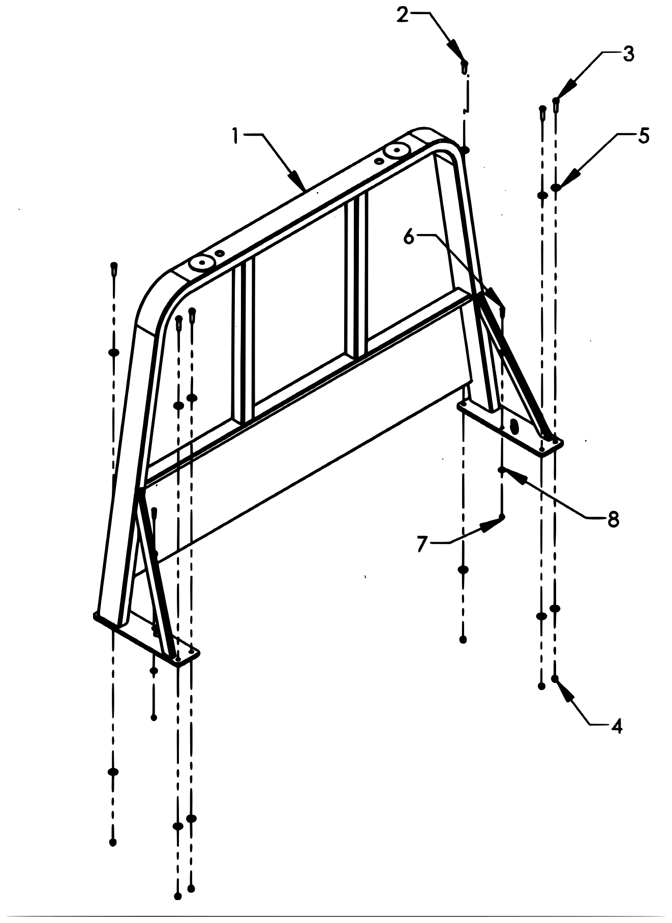 Vulcan Series 10 Gen 2 (2025 manual) Bed Mounted Cab Protector diagram