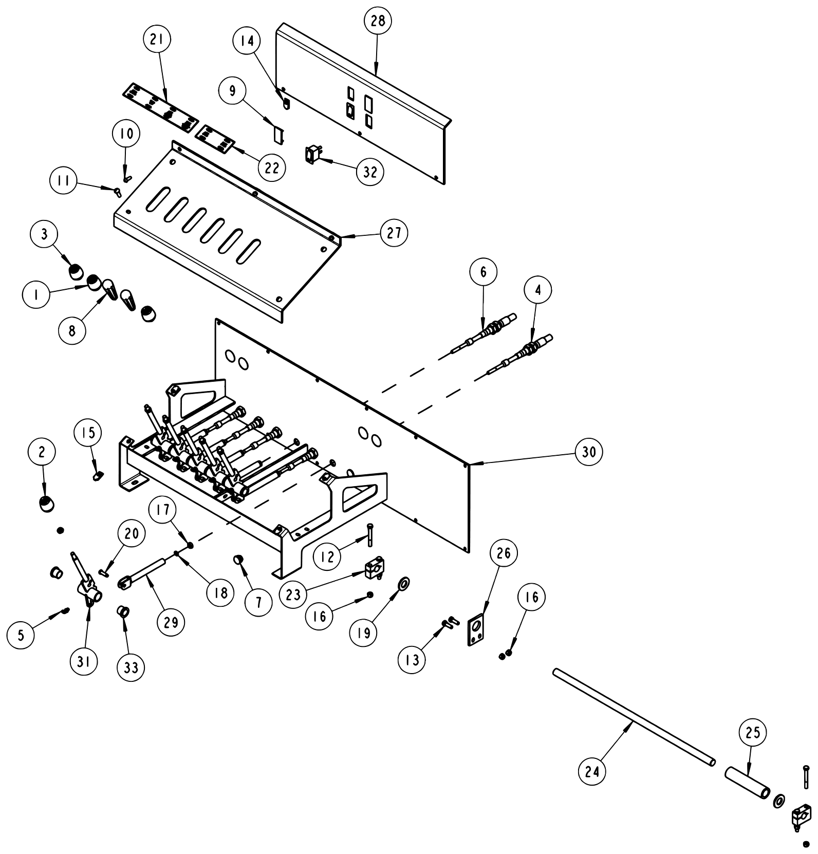 Century 7035 2-Speed (2011 manual) Right Control Assembly diagram