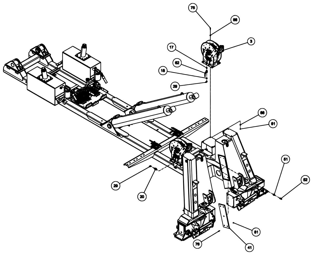 Century 9055XL / XP850 (2021 manual) 09011768, Basic Unit Assembly, 9055XL XP850 diagram (view 3 of 19)