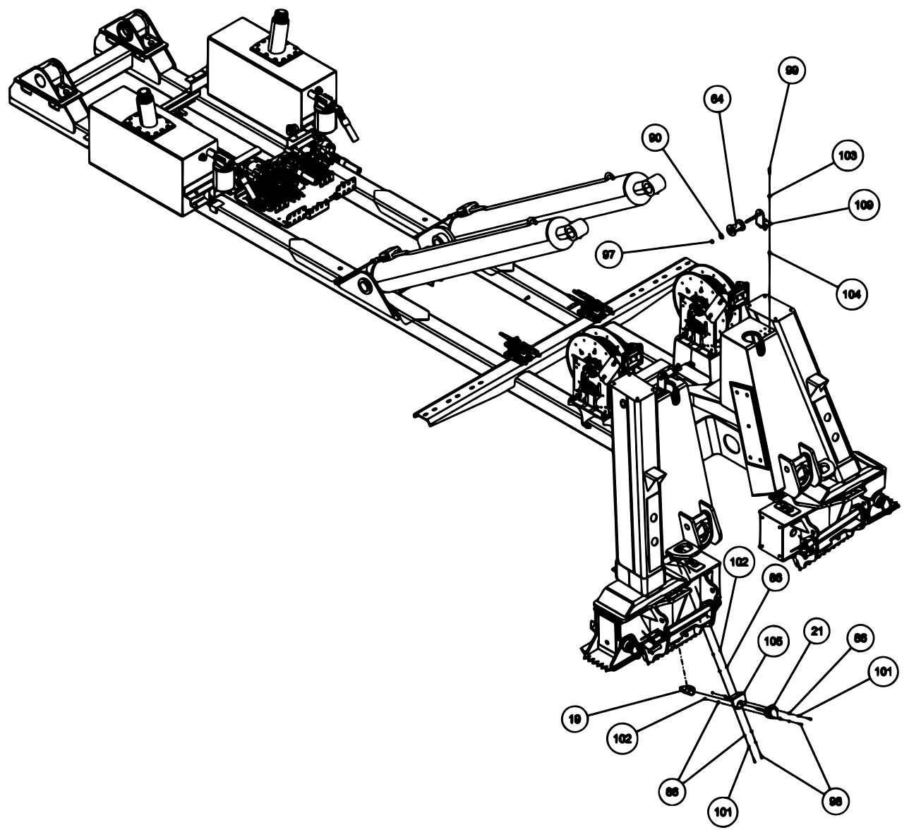 Century 9055XL / XP850 (2021 manual) 09011768, Basic Unit Assembly, 9055XL XP850 diagram (view 4 of 19)