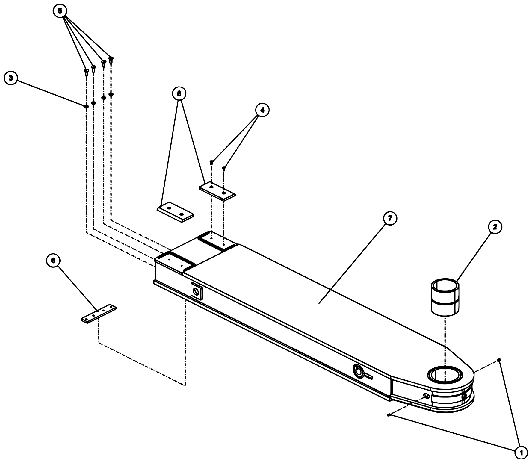 Century 9055XL / XP850 (2021 manual) 0908282, Inner Boom Assembly diagram
