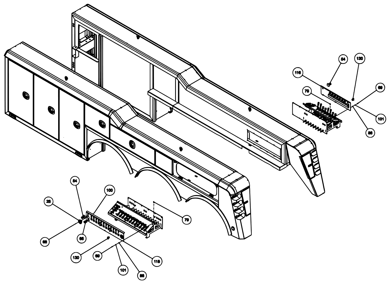 Century 9055XL / XP850 (2021 manual) 09011768, Basic Unit Assembly, 9055XL XP850 diagram (view 12 of 19)