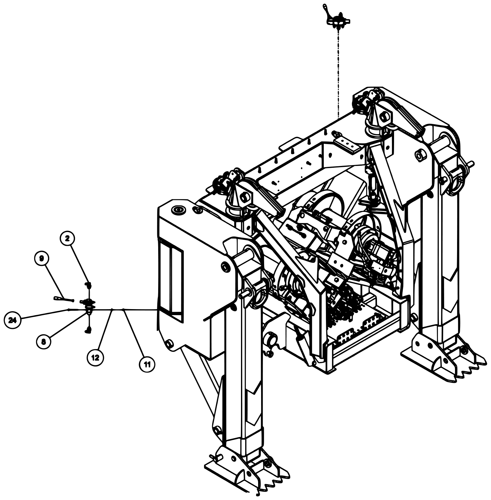 Century 9055XL / XP850 (2021 manual) 09006272, Sidewinder Assembly - 2SPEED Walvoil diagram (view 2 of 5)