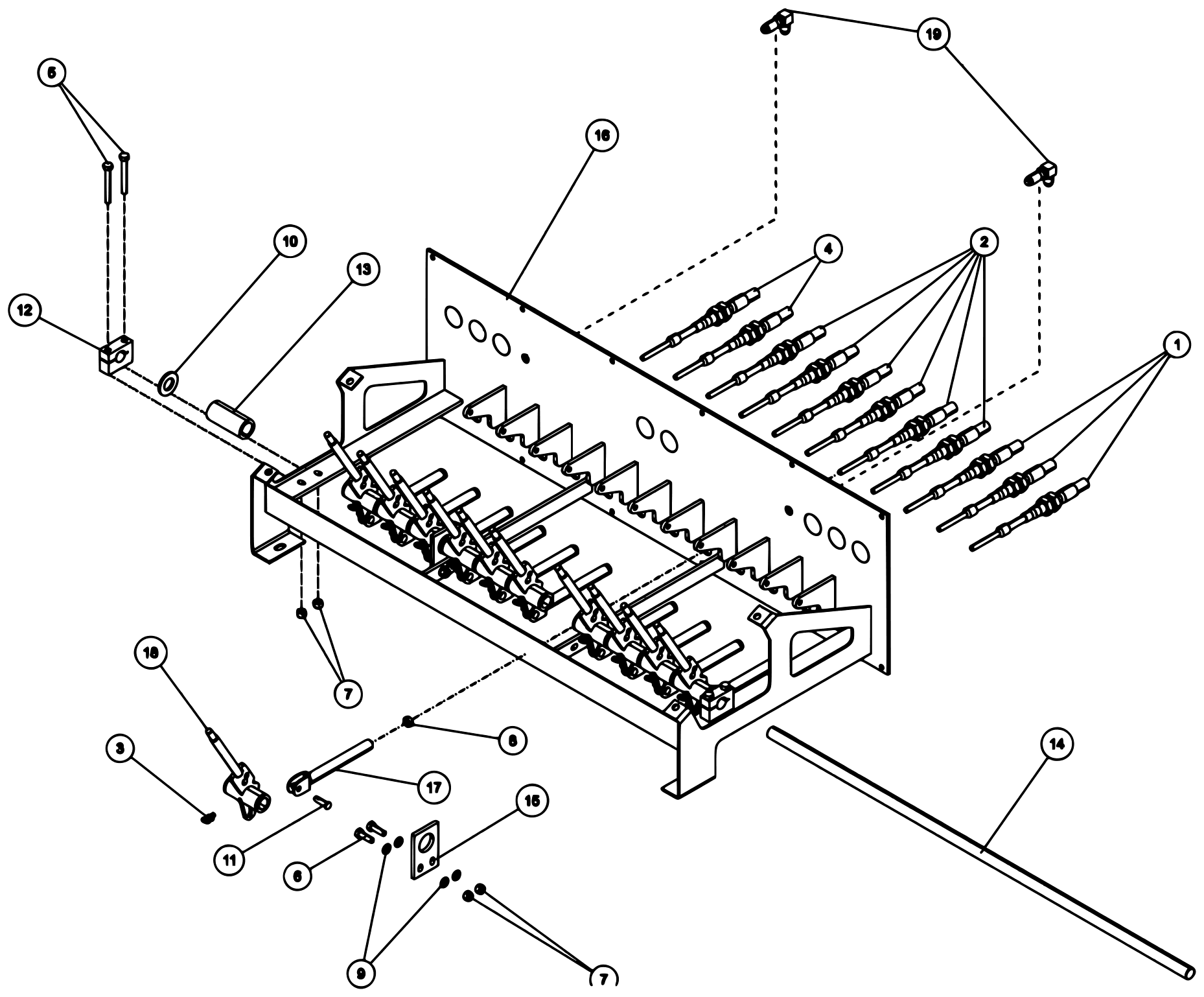Century 9055XL / XP850 (2021 manual) 09006275, Control Assembly 11 Handle diagram