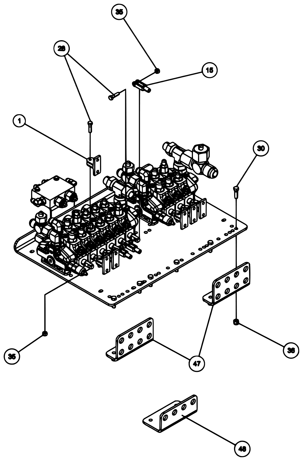 Century 9055XL / XP850 (2021 manual) 09006276, 9055XL XP850 Subframe Assembly diagram (view 3 of 8)